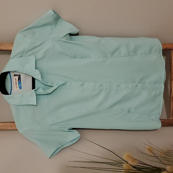 Magellan Outdoors Women's Short Sleeve Button Down Top | Medium - Picture 2 of 8
